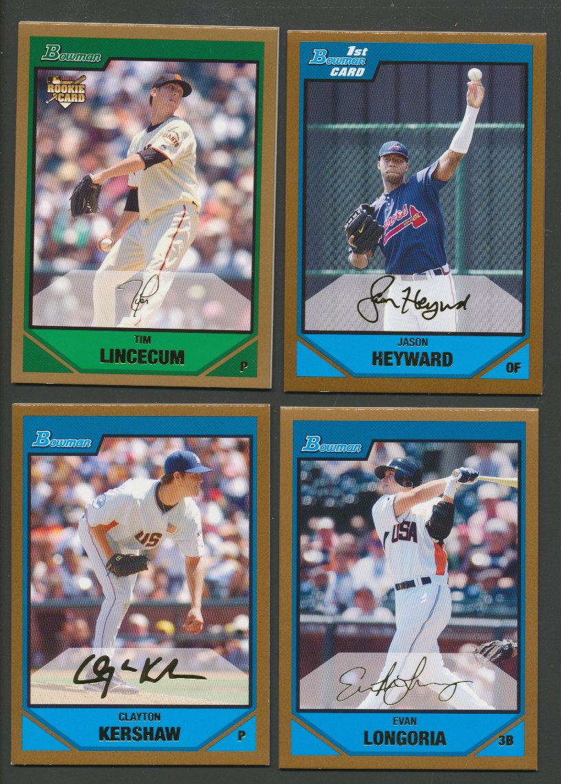 2007 Bowman Baseball Draft Picks Futures Complete GOLD Sets