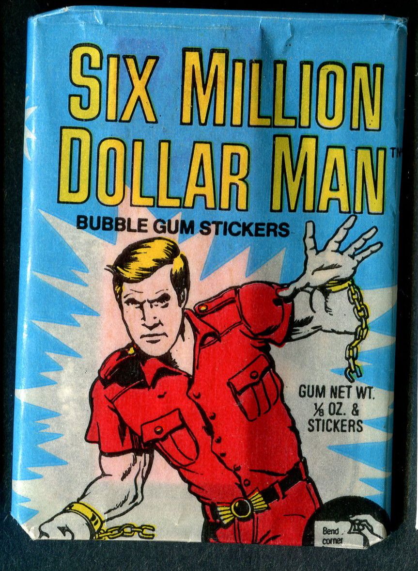 1975 Donruss Six Million Dollar Man Unopened Wax Pack