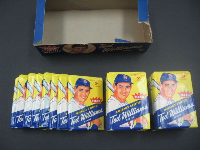 1959 Fleer Baseball Ted Williams Unopened 5 Cent Wax Box (6 Cards) (BBCE)