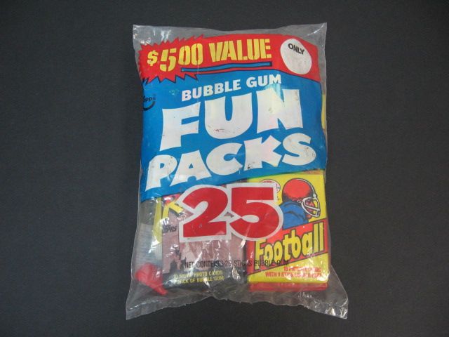 1981 Topps Fun Bag w/ Football Hockey Non-Sport