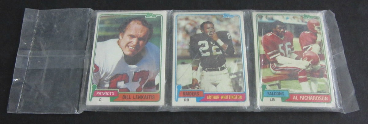 1981 Topps Football Unopened Grocery Rack Pack Clear Wrapper