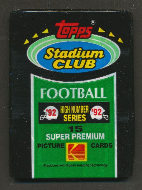 1992 Topps Stadium Club Football High Number Unopened Pack