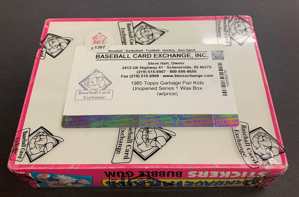 1985 Topps Garbage Pail Kids Series 1 Unopened Wax Box (w/ price) (BBCE) (X1367)