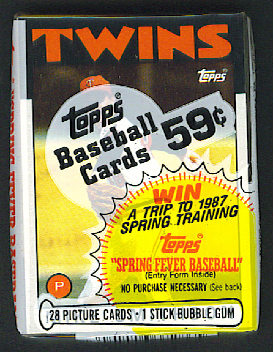 1986 Topps Baseball Unopened Cello Pack