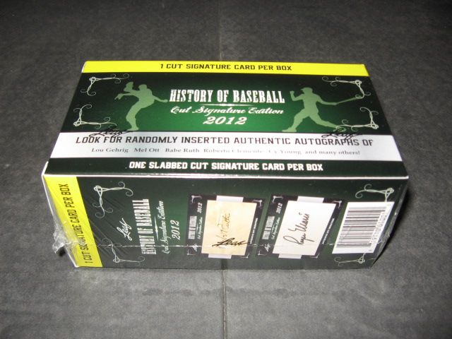 2012 Leaf History of Baseball Cut Signature Box (Hobby)