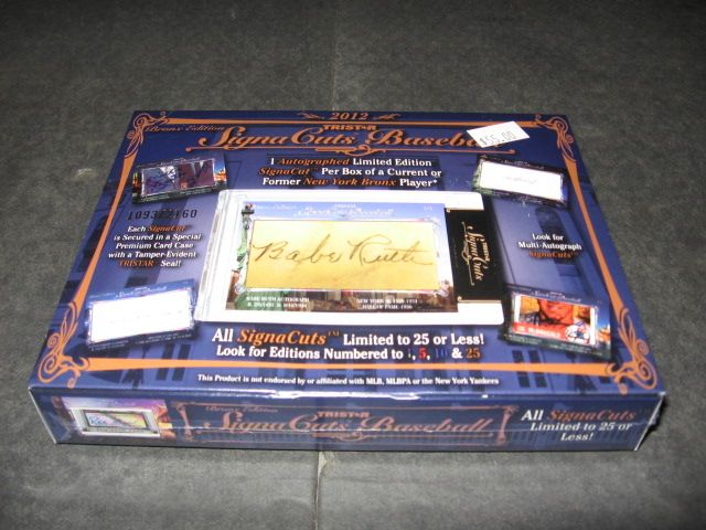 2012 Tristar Signacuts Baseball Box