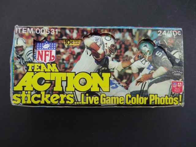 1976 Fleer Football Stickers Unopened Wax Box