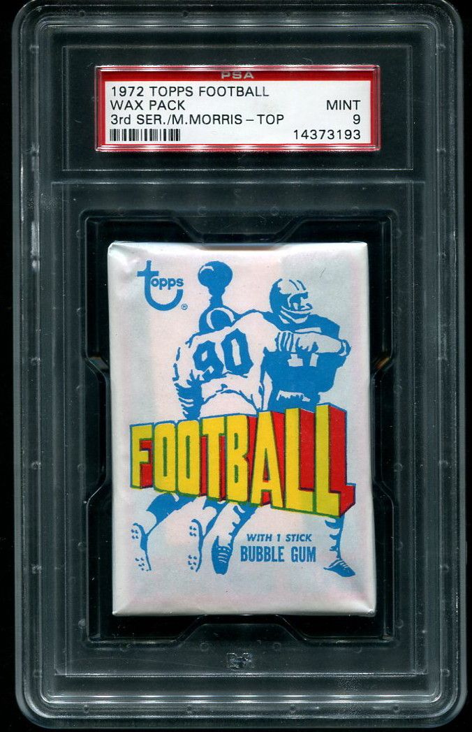 1972 Topps Football Unopened Series 3 Wax Pack PSA 9 Morris Top