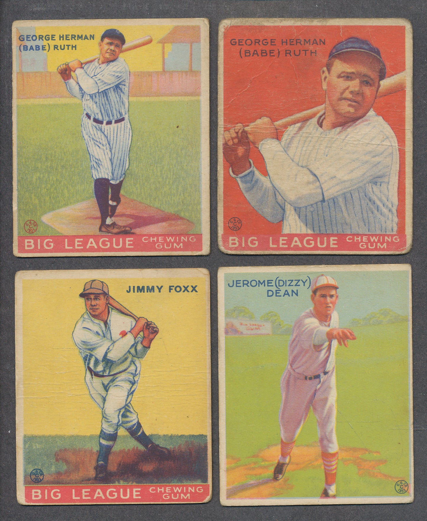 1933 Goudey Baseball Near Set PR VG