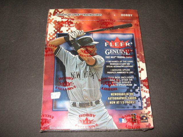 2002 Fleer Genuine Baseball Box (Hobby) (w/ Program)