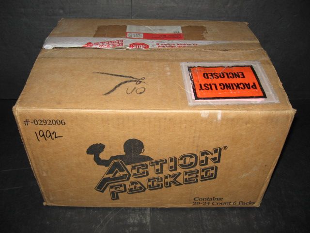 1992 Action Packed Football Case (20 Box) (0292006)
