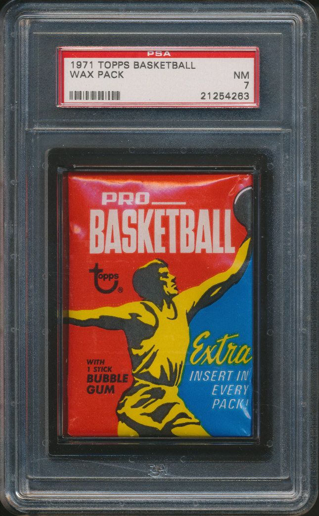 1971/72 Topps Basketball Unopened Wax Pack PSA 7