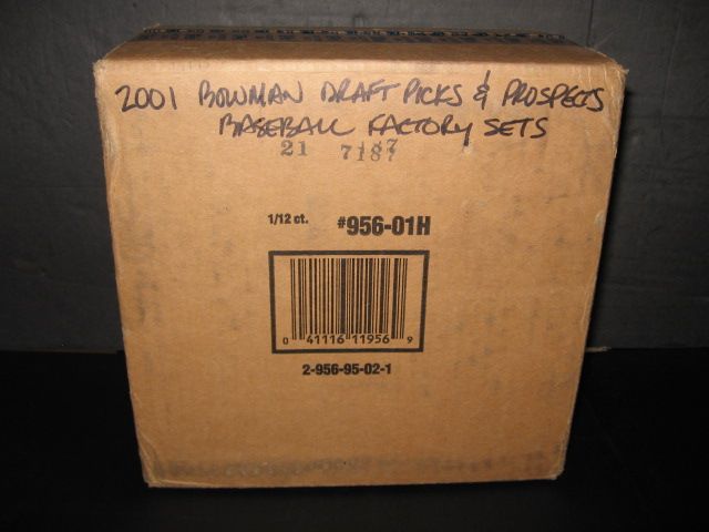 2001 Bowman Baseball Draft Picks & Prospects Factory Set Case (Hobby) (12 Sets)