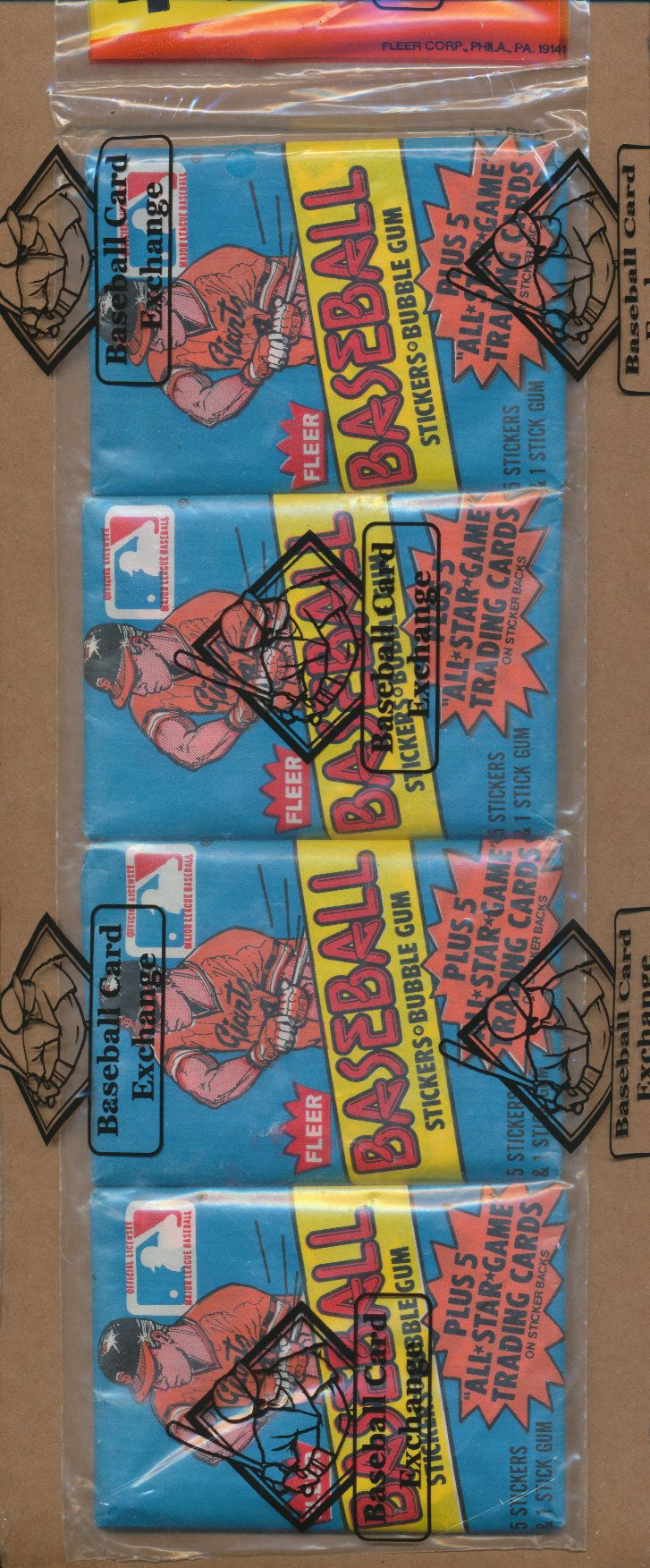 1981 Fleer Baseball Stickers Unopened Wax Pack Rack Pack (Authenticate)