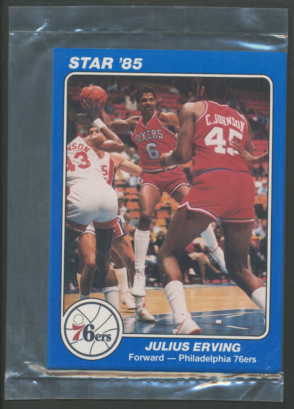 1985 Star Basketball 76'ers Team 5x7 Complete Bagged Set