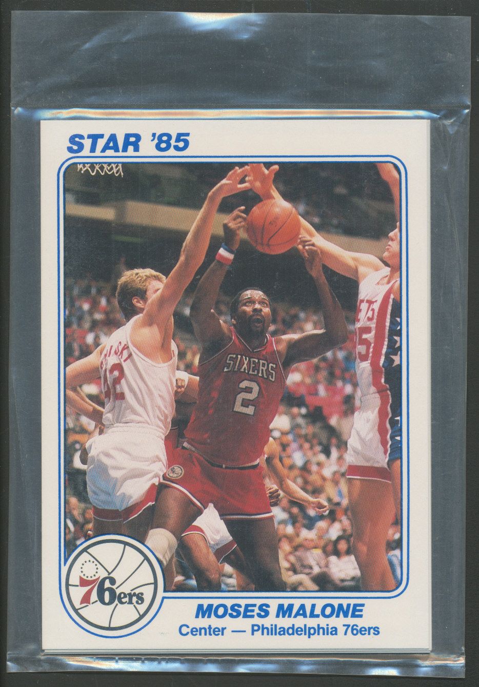 1985 Star Basketball 76'ers Team (#6-10) 5x7 Bagged Set