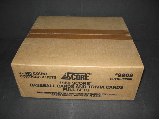 1989 Score Baseball Factory Set Case (8 Sets) (Authenticate)