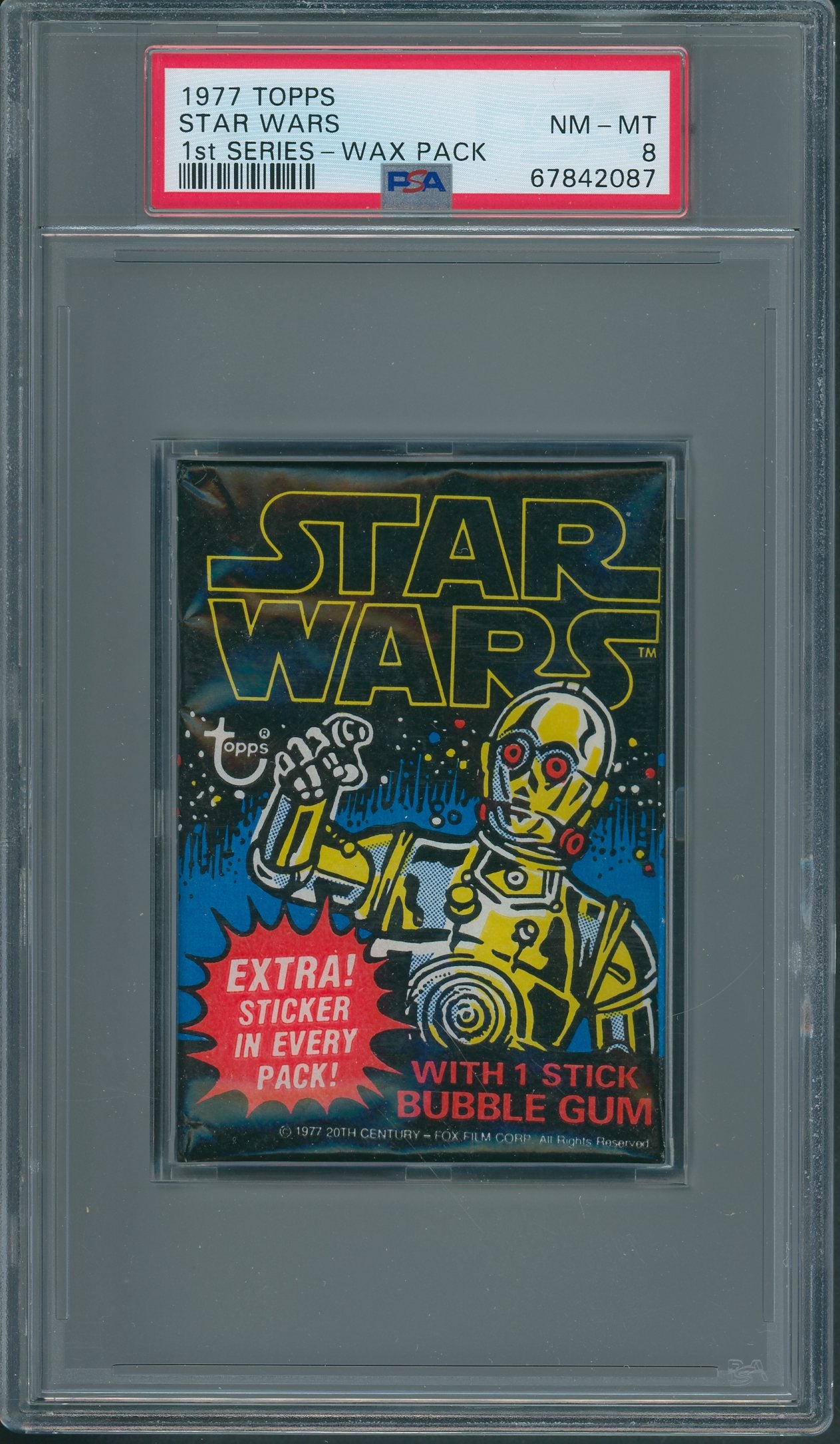 Flash Sale Friday: 1977 Topps Star Wars 1st Series Wax Pack PSA 8