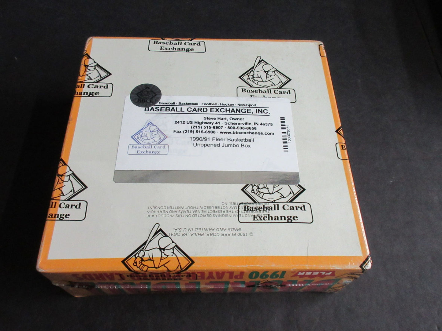 1990/91 Fleer Basketball Unopened Jumbo Box (BBCE)