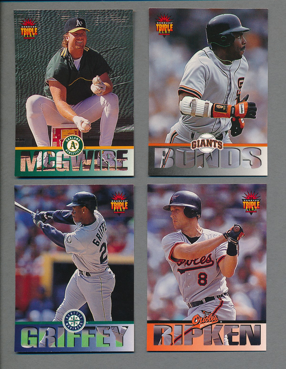 1994 Donruss Triple Play Baseball Complete Set (w/ Inserts) (300) NM/MT MT