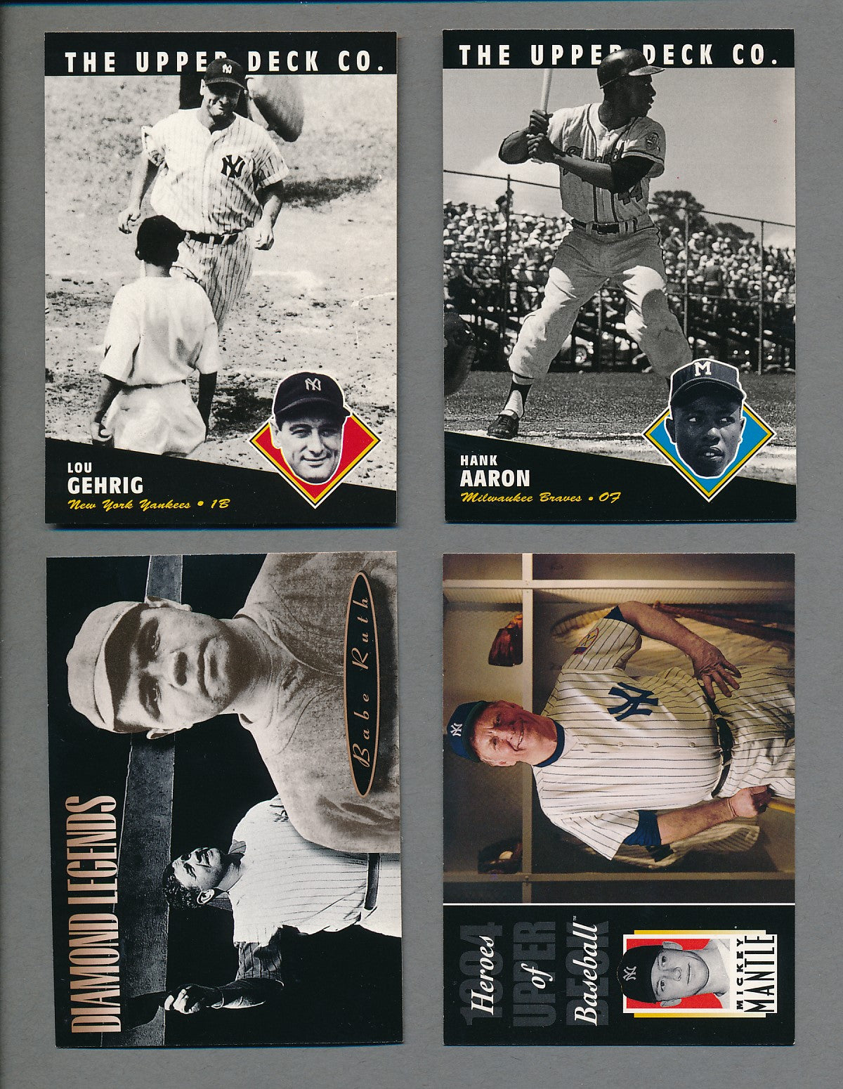 1994 Upper Deck Baseball All-Time Heroes Complete Set (225) NM/MT MT