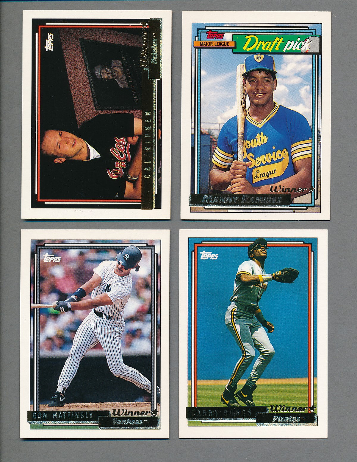 1992 Topps Baseball Gold Winners Complete Set (792) NM/MT MT