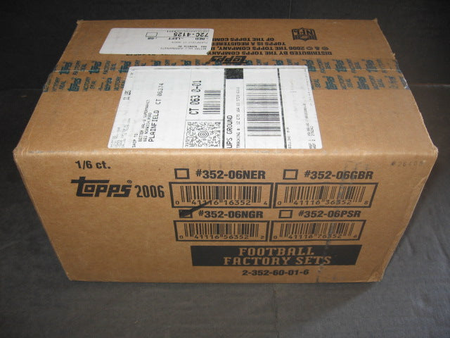 2006 Topps Football Factory Set Case (Giants) (6 Sets)