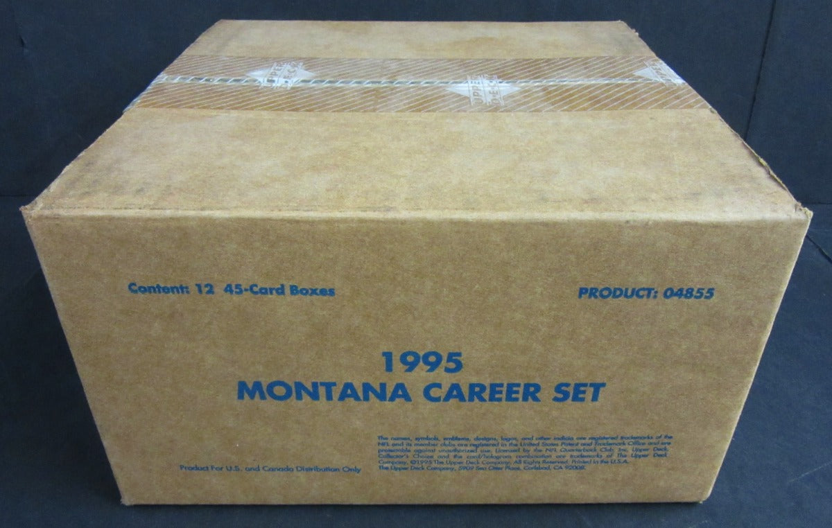 1995 Upper Deck Football Joe Montana Career Factory Set Case (12 Sets)