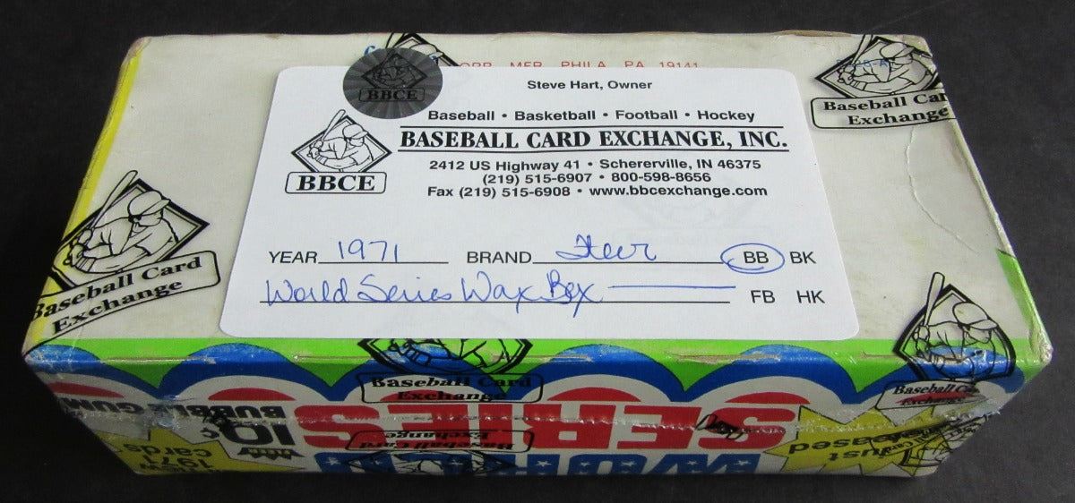 1971 Fleer World Series Baseball Unopened Wax Box (BBCE)