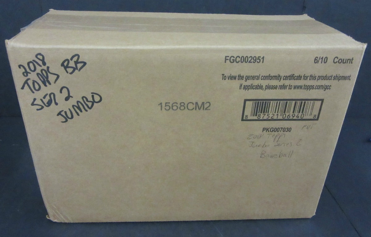 2018 Topps Baseball Series 2 Jumbo Case (Hobby) (6 Box)
