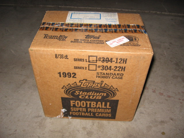1992 Topps Stadium Club Football Series 1 Case (Hobby) (8 Box)