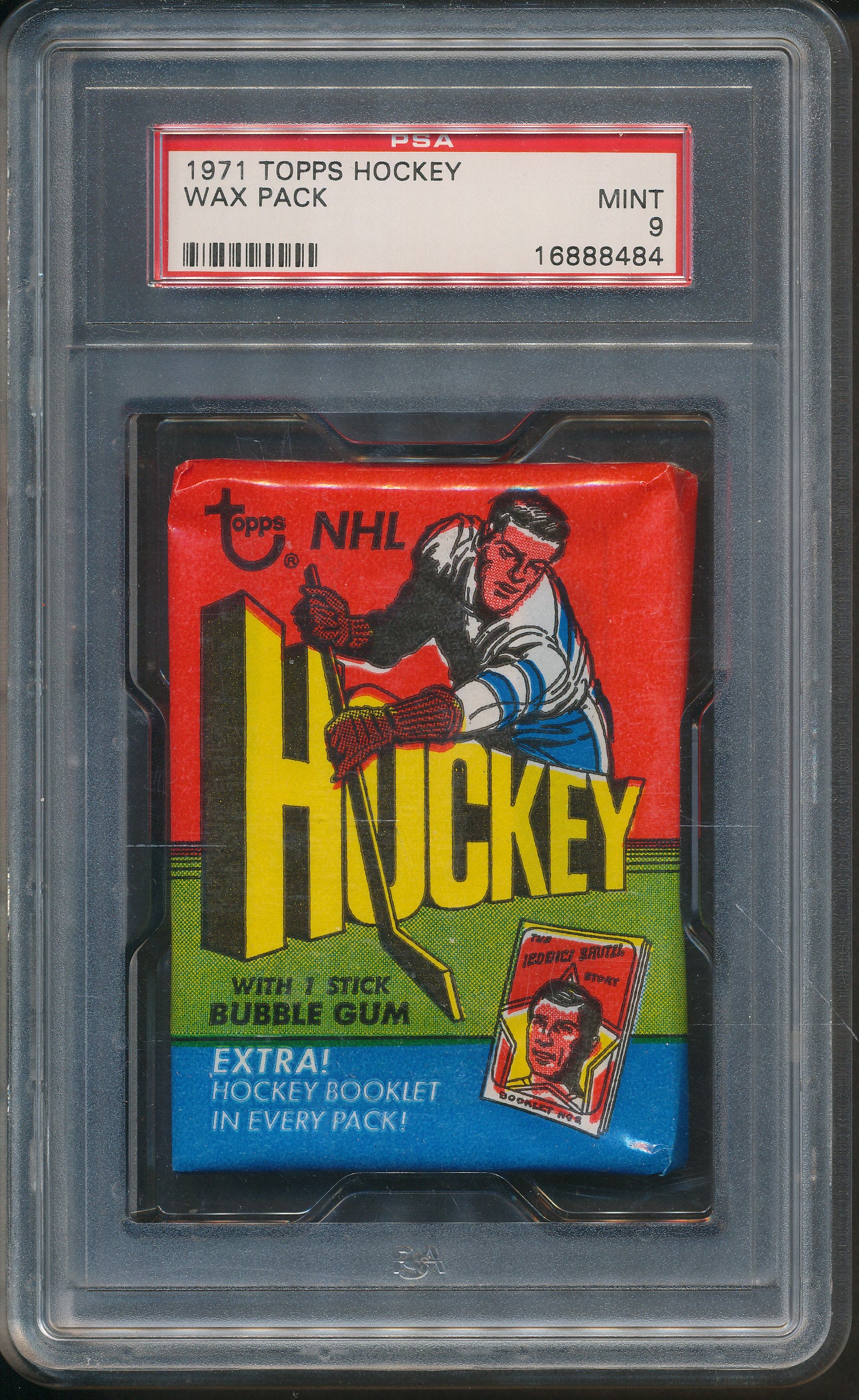 1971/72 Topps Hockey Unopened Wax Pack PSA MINT 9