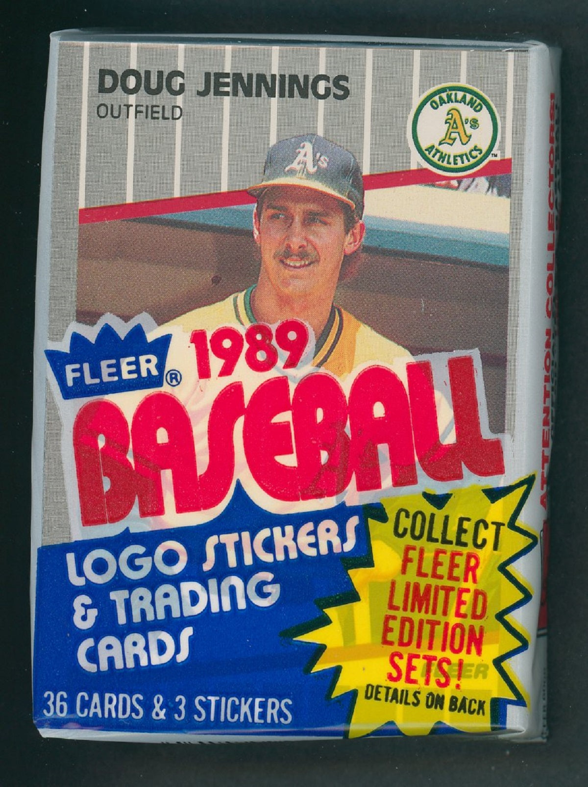 1989 Fleer Baseball Unopened Cello Pack