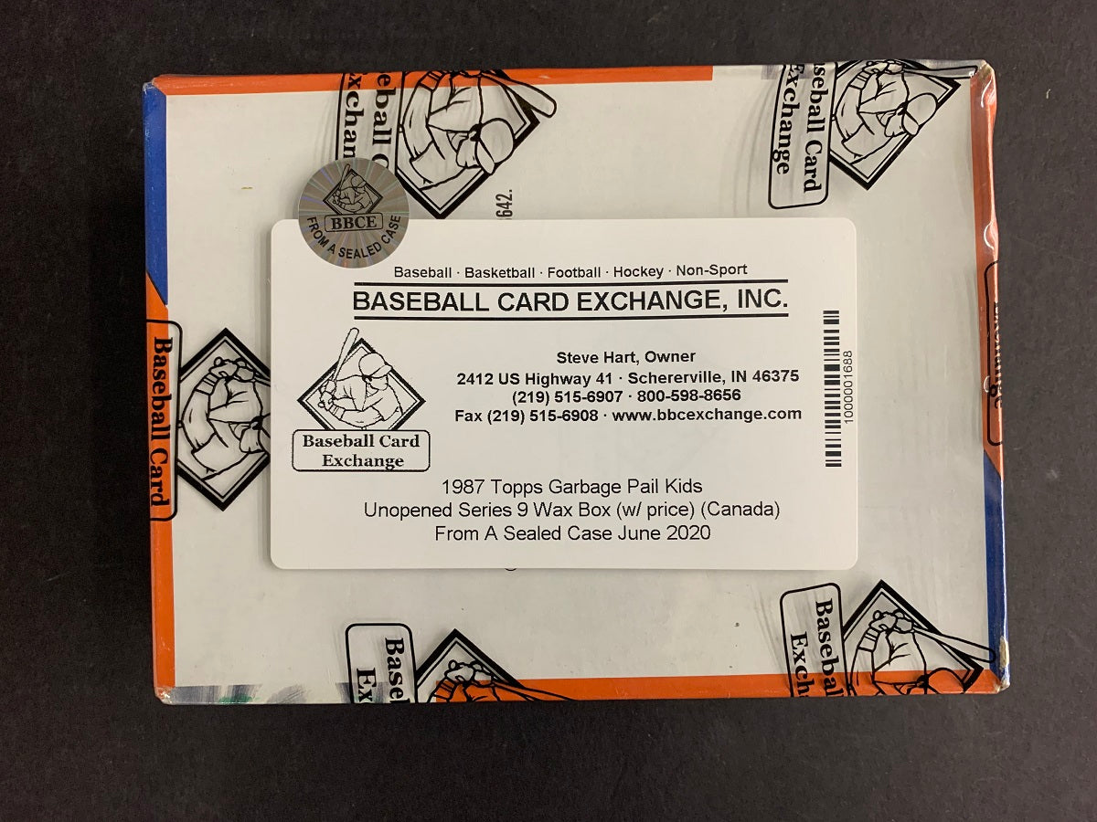 1987 Topps Garbage Pail Kids Series 9 Unopened Wax Box (w/ price) (Canada) (FASC)