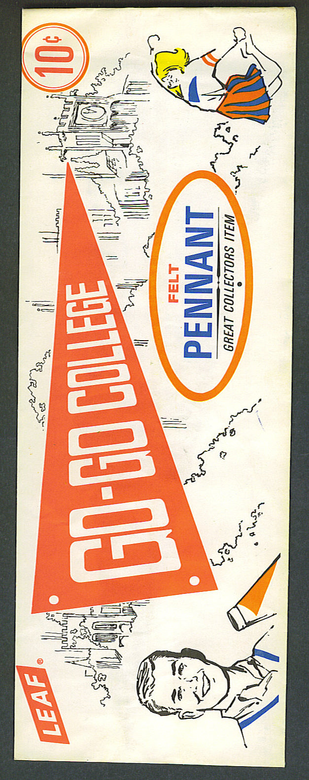1960 Leaf Football Go-Go Pennant Unopened Pack