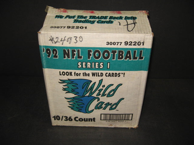 1992 Wild Card NFL Football Series 1 Case (10 Box) (92201)