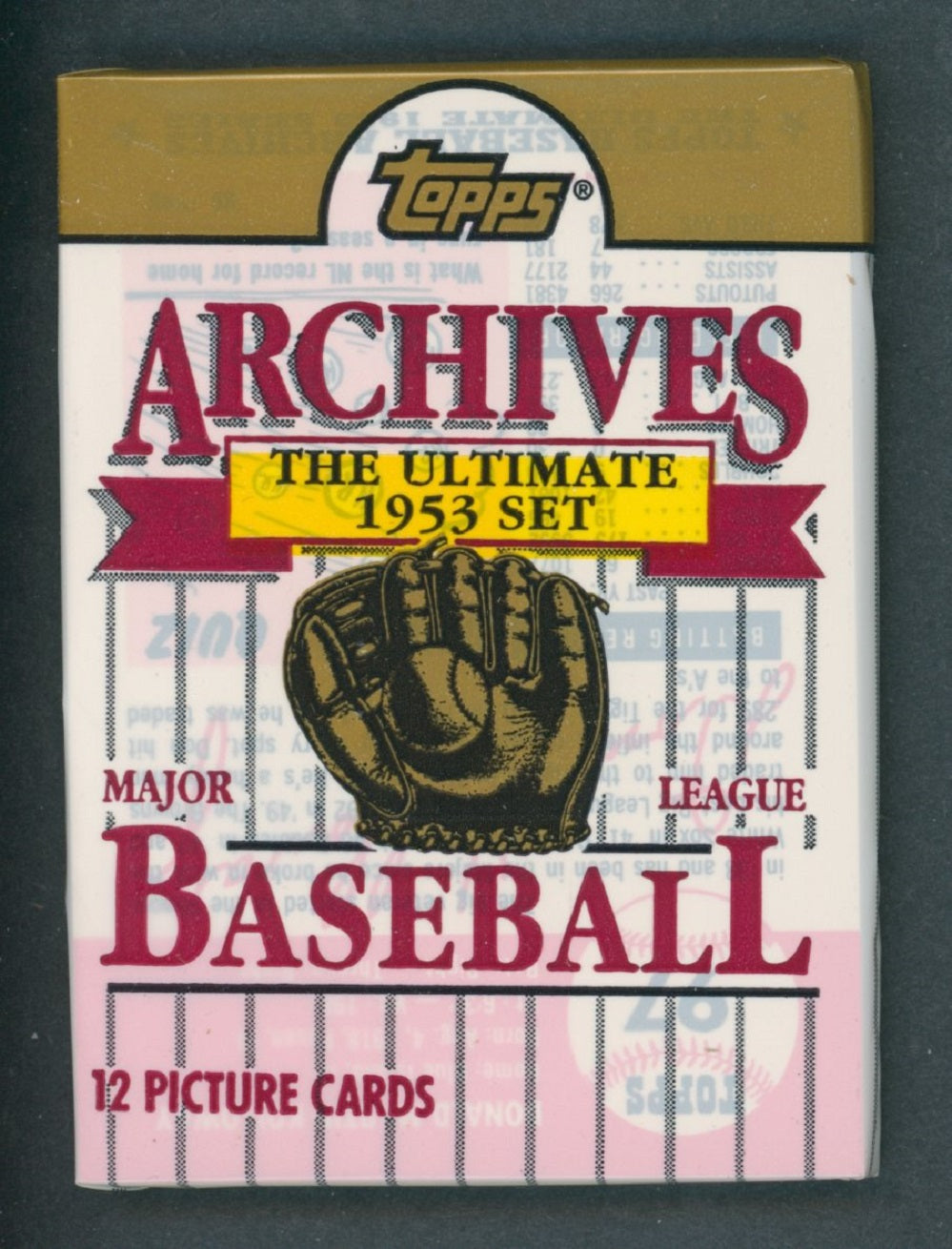 1953 Topps Archives Baseball Unopened Pack (Issued 1991)