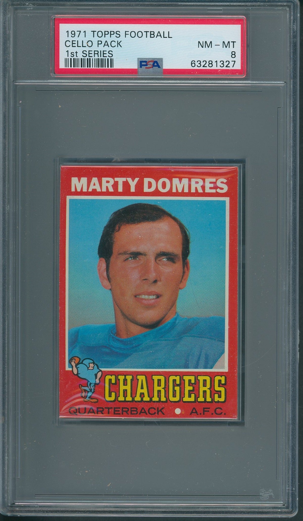 1971 Topps Football 1st Series Cello Pack PSA 8 *1327