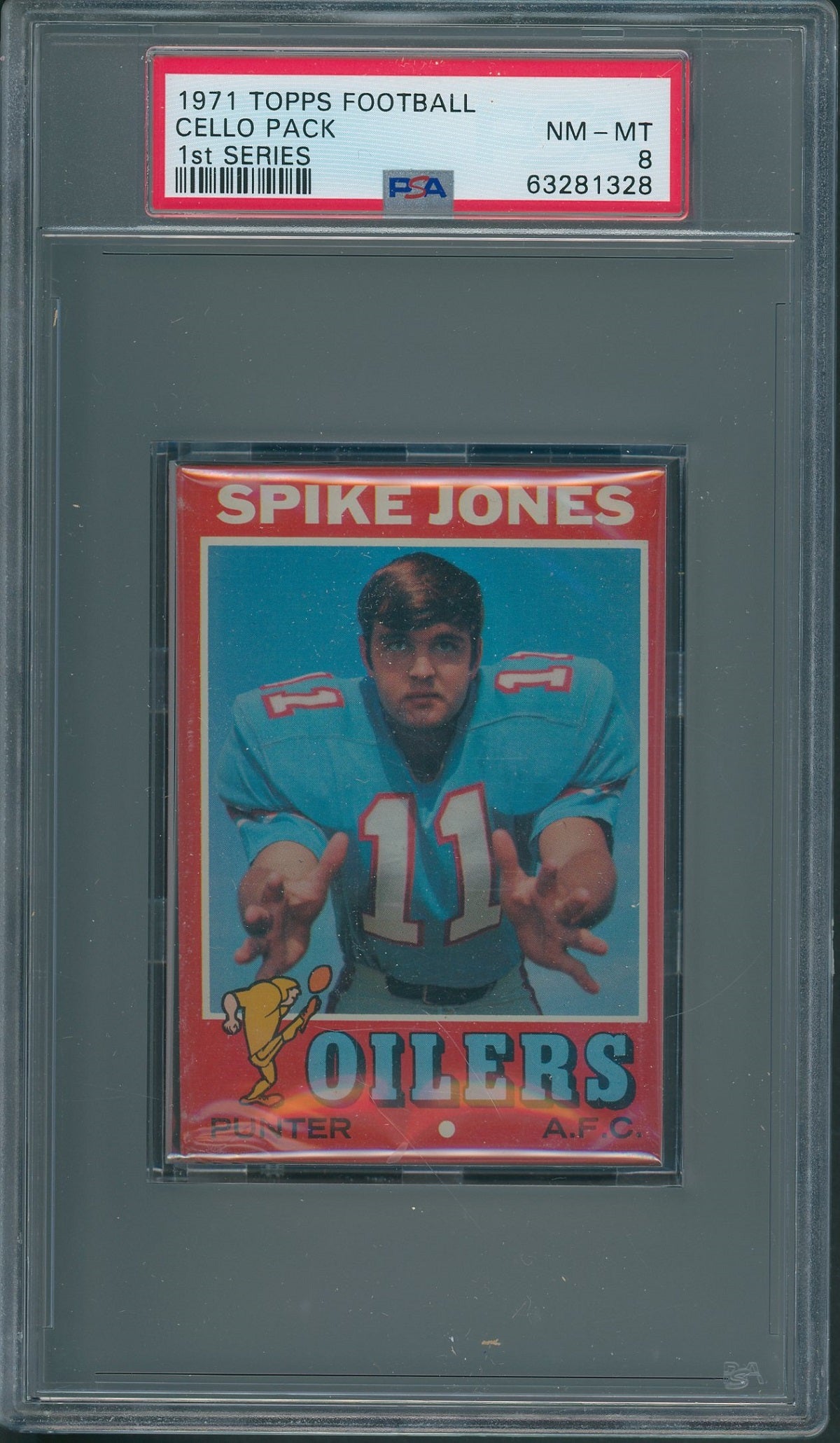 1971 Topps Football 1st Series Cello Pack PSA 8 *1328