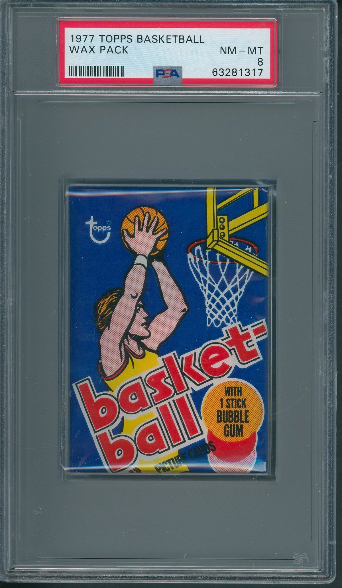 1977 1977/78 Topps Basketball Unopened Wax Pack PSA 8