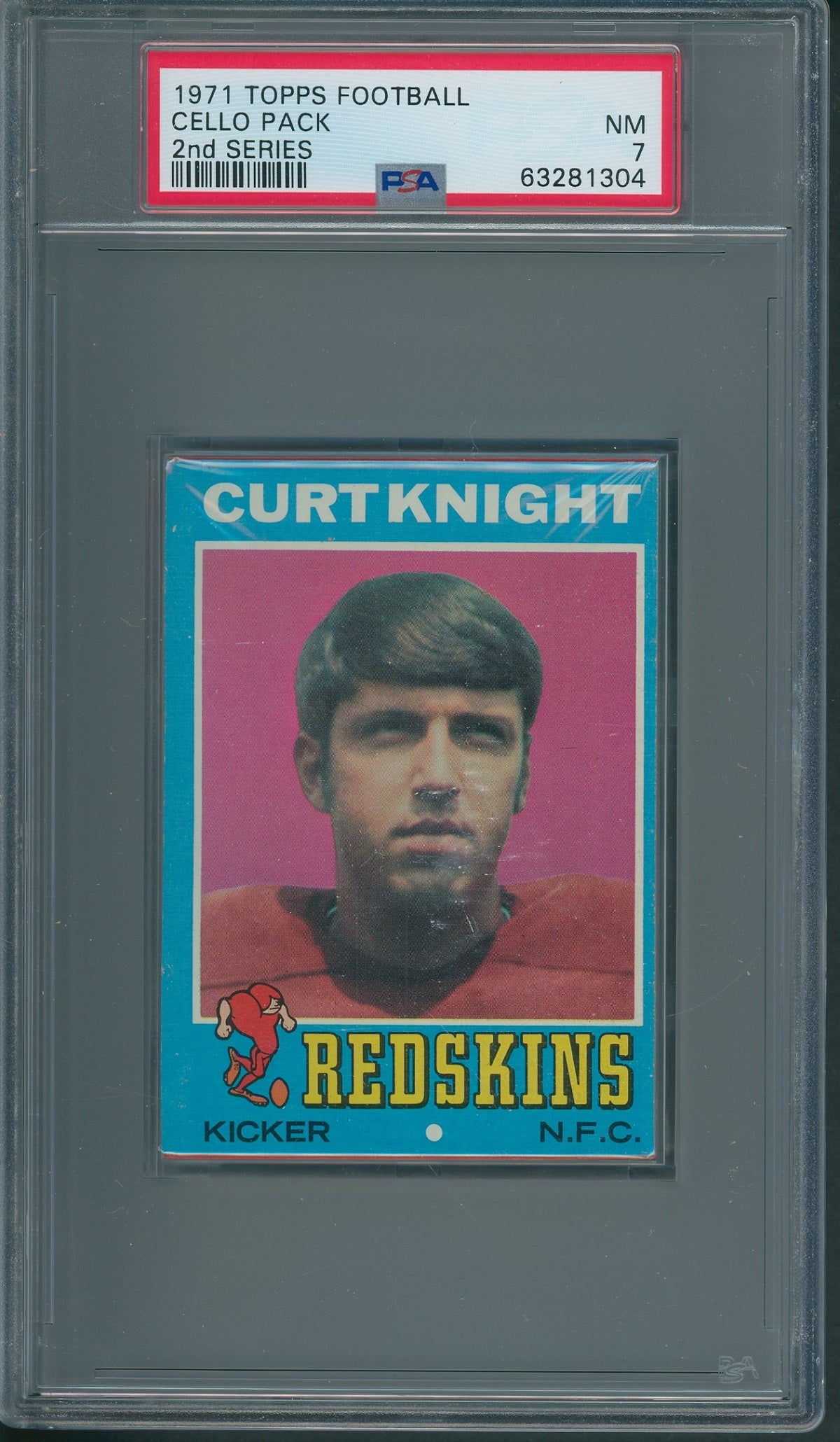 1971 Topps Football Unopened 2nd Series Cello Pack PSA 7