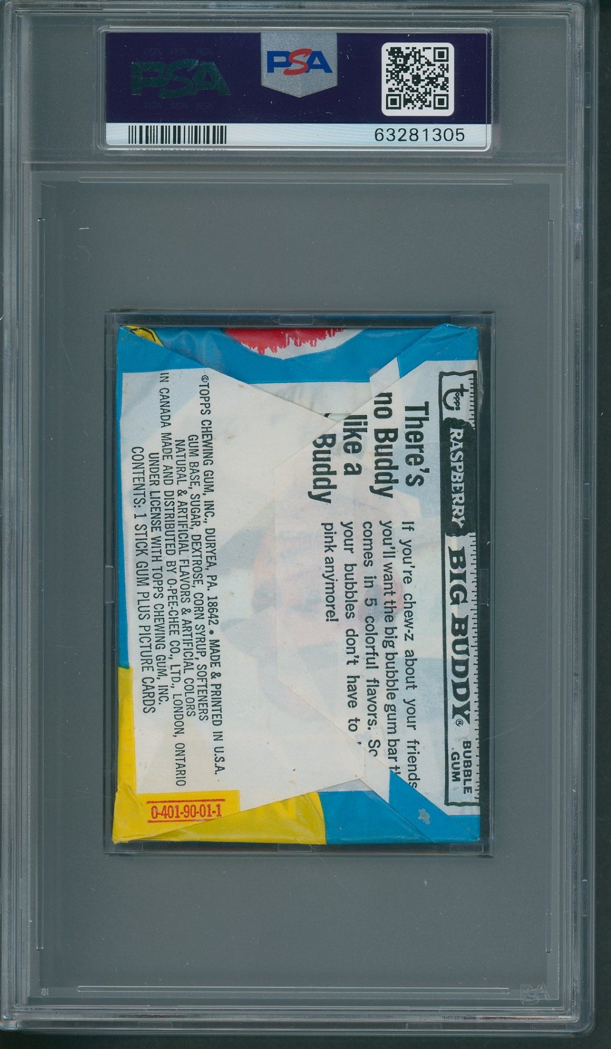 1971 Topps Baseball Unopened 5th Series Wax Pack PSA 9 Mays Back