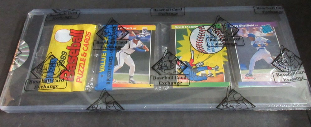 1989 Donruss Baseball Unopened Rack Pack (Sheffield Top) (BBCE)
