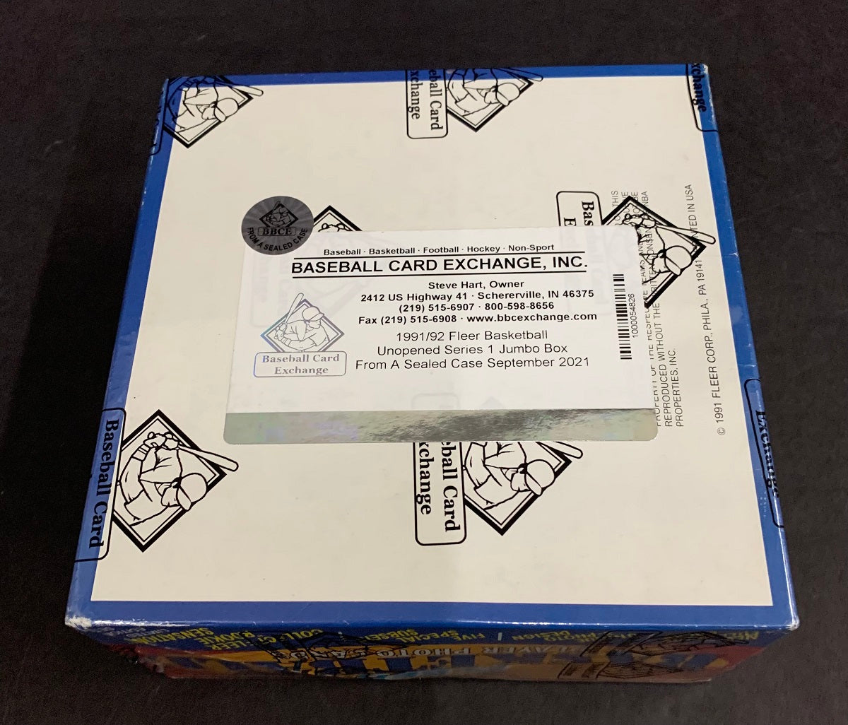 1991/92 Fleer Basketball Unopened Series 1 Jumbo Box (FASC)