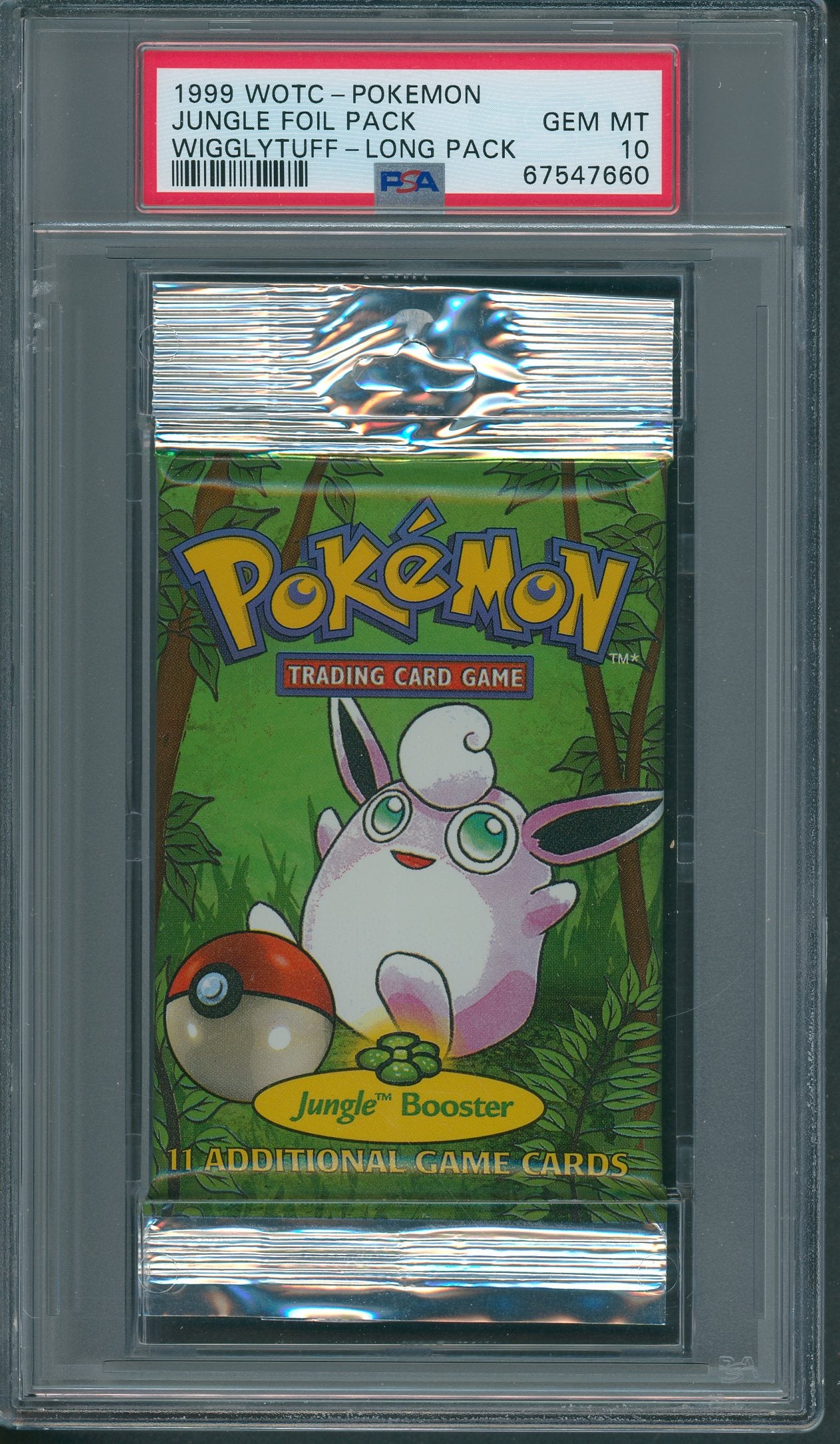 1999 WOTC Pokemon Jungle Unopened Foil Long Pack Wigglytuff PSA 10 *76 Baseball Card Exchange 1999 WOTC Pokemon Jungle Unopened Foil Long Pack Wigglytuff PSA 10 *76 Baseball Card Exchange