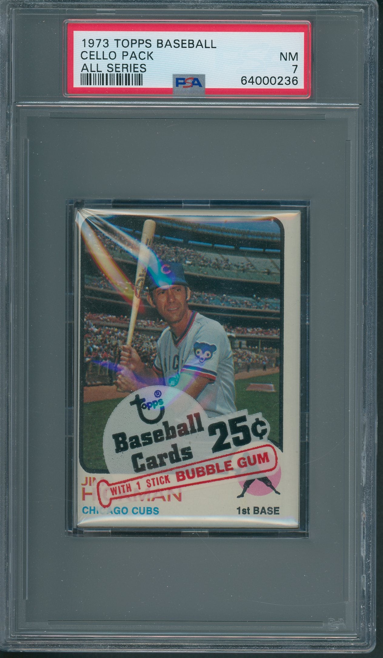1973 Topps Baseball Unopened All Series Cello Pack PSA 7 *0236