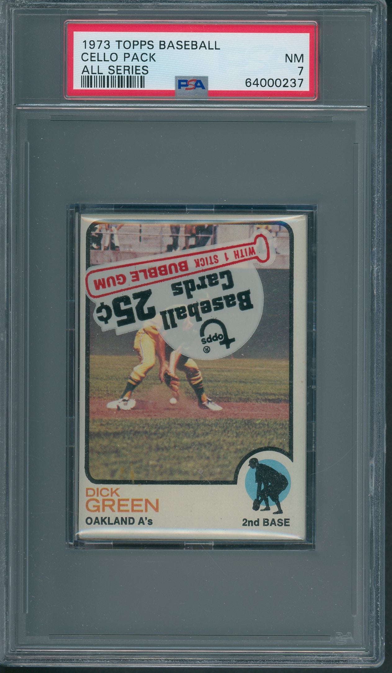 1973 Topps Baseball Unopened All Series Cello Pack PSA 7 *0237