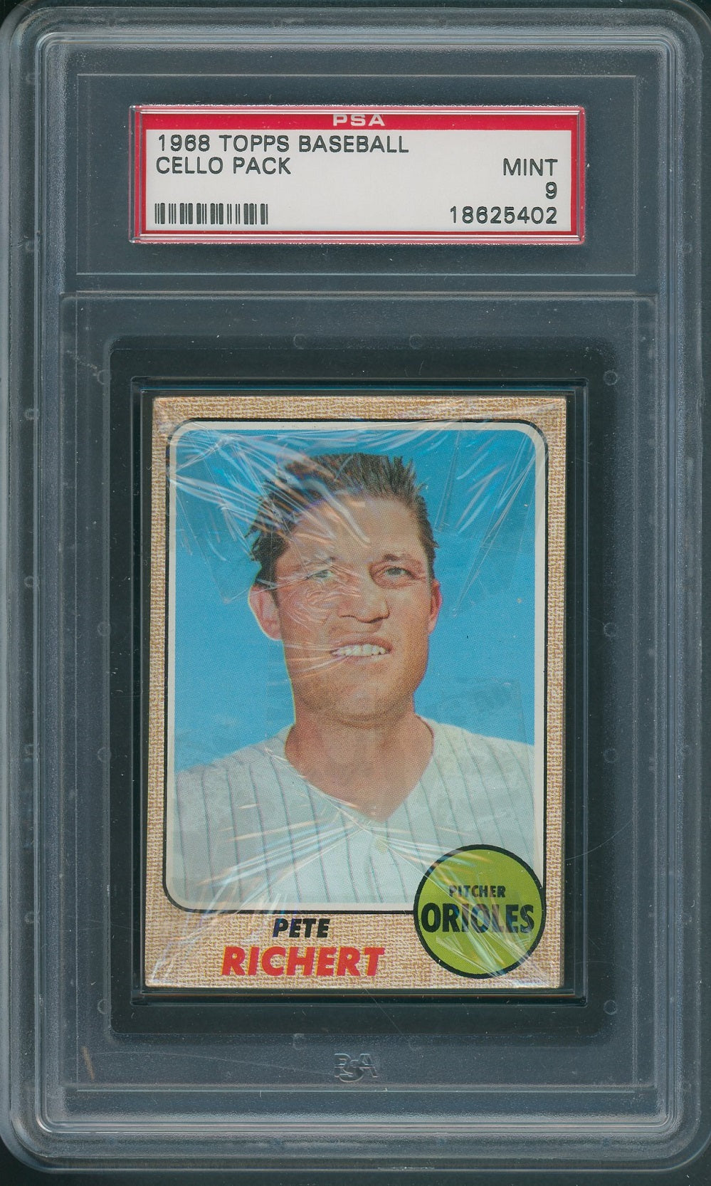1968 Topps Baseball Unopened Cello Pack PSA 9 *5402