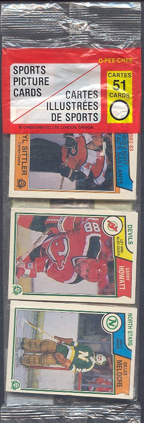 1983/84 OPC O-Pee-Chee Hockey Unopened Grocery Rack Pack