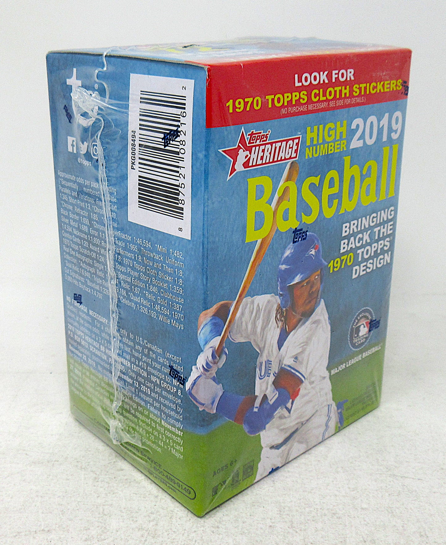 2019 Topps Heritage Baseball High Number Blaster Box (Cloth Stickers) (8/9)